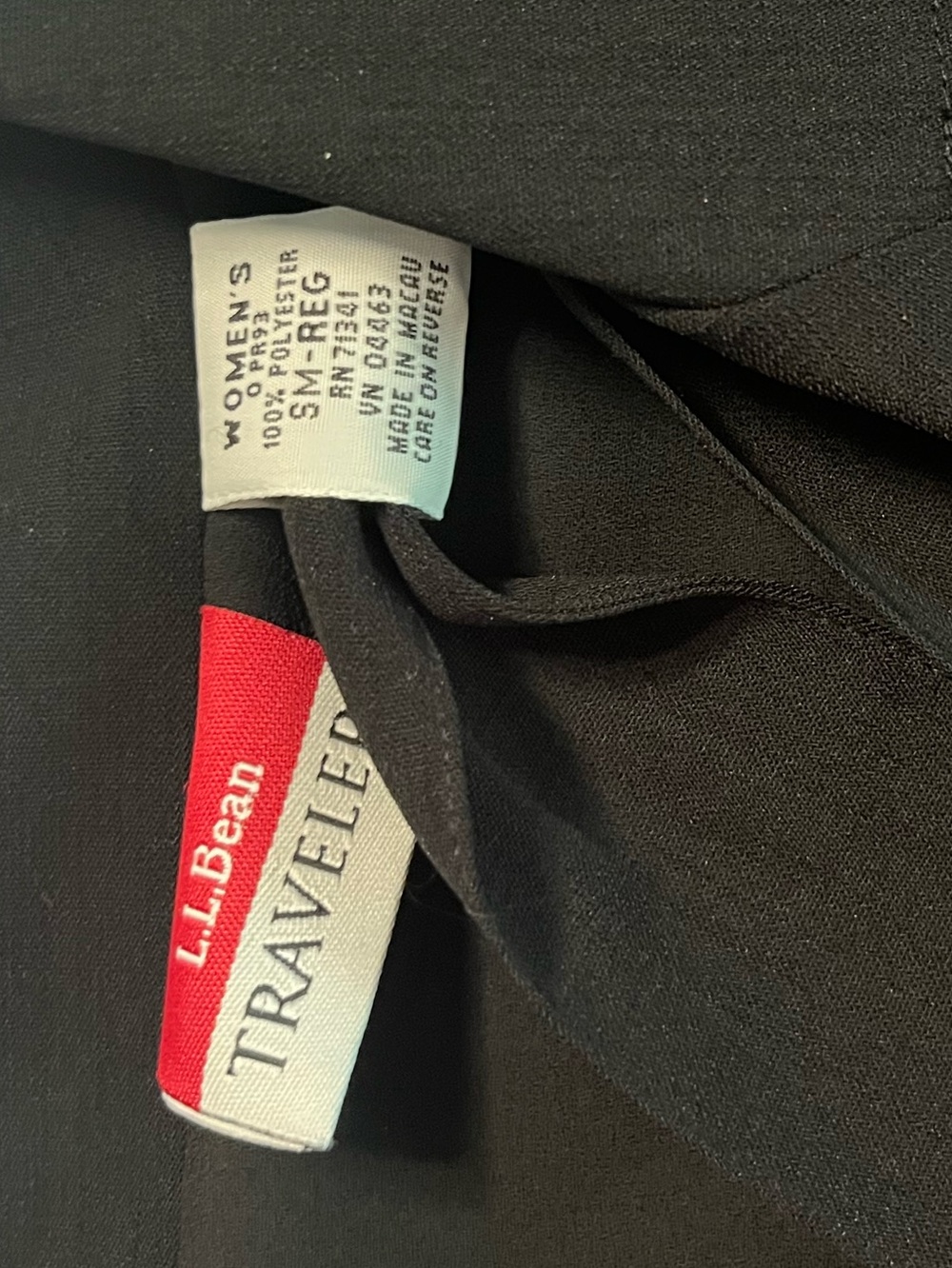 NWT Vintage L.L. Bean | Traveler Shirt Dress Button Front Tie Utility Black - Picture 8 of 9